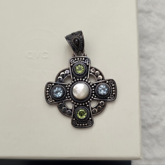 Sterling Silver Artisan Crafted Crosses Around The World L Pendant Gothic Chic